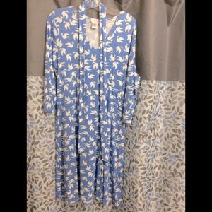 🎈Soft Surroundings dress, mock wrap around, lg sl